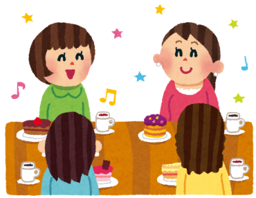 レクリエーションのイメージ。楽しく食事をする人たちのイメージ画像。