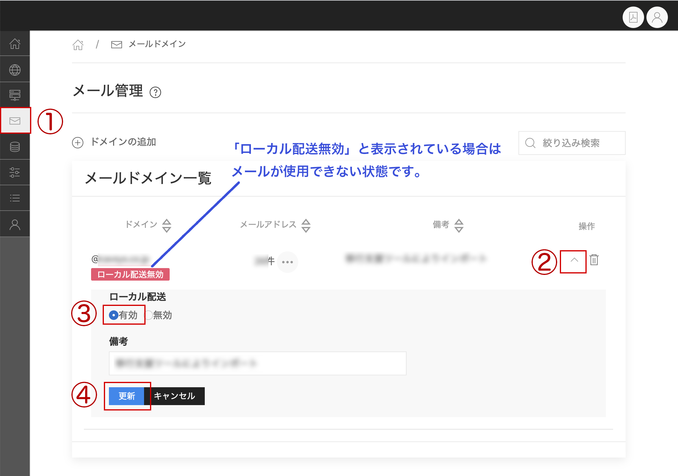 メール管理