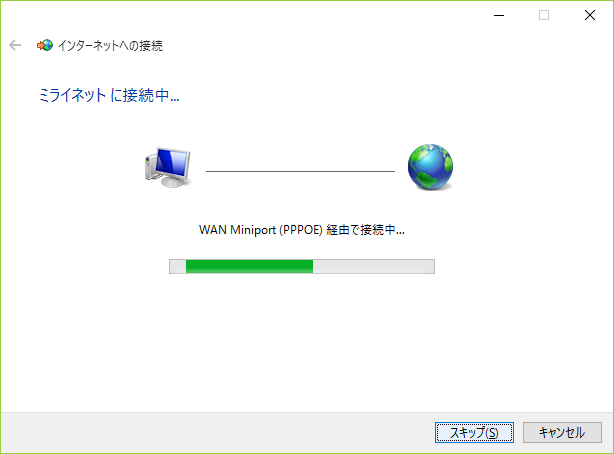 インターネットへの接続